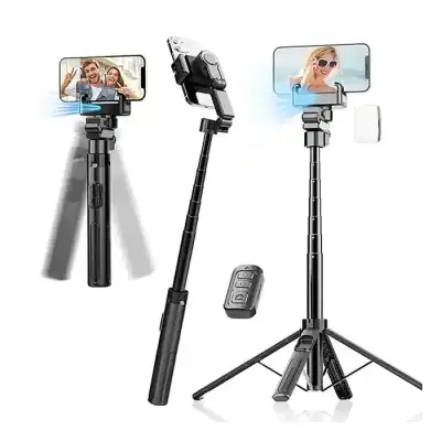 C16 AI Face Tracking Smart Handheld Gimbal Stabilizer Selfie Stick Tripod & Wireless Bluetooth Remote Tripod Stand Mount for IOS Android Phone